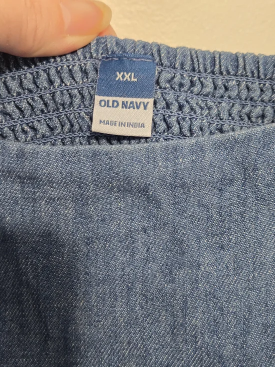 Old Navy XXL Chambray Sundress – Smocked Bodice 100% Cotton - Picture 2 of 6